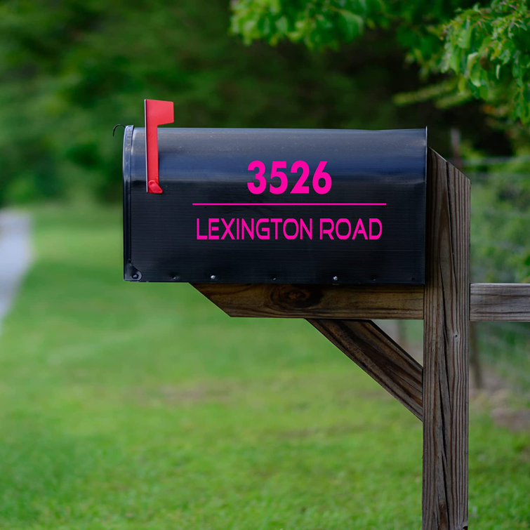 VWAQ Mailbox Address Custom Vinyl Decals Set Of 2 Mailbox Cover Wayfair